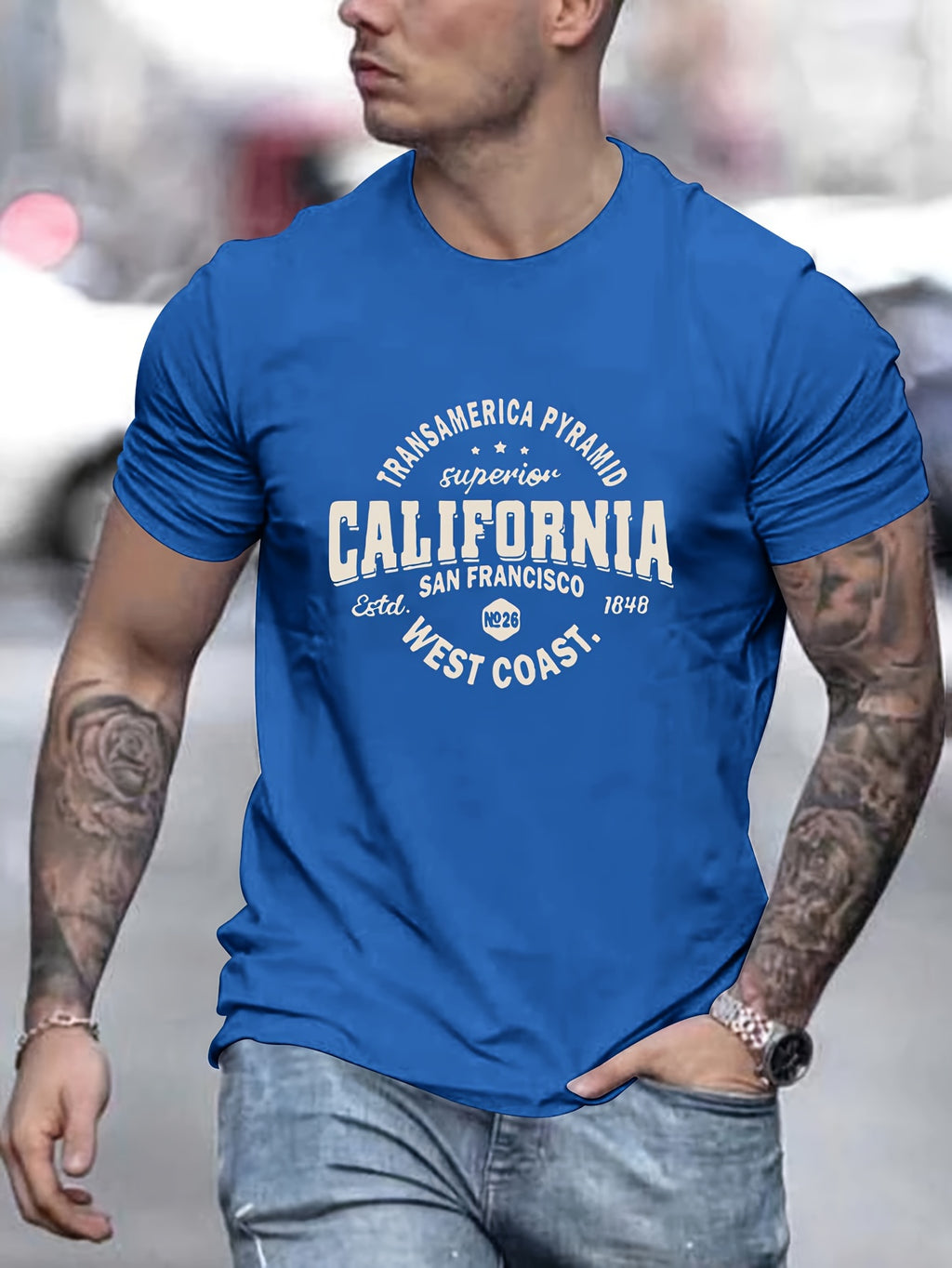 California-Inspired Men's Casual T-Shirt