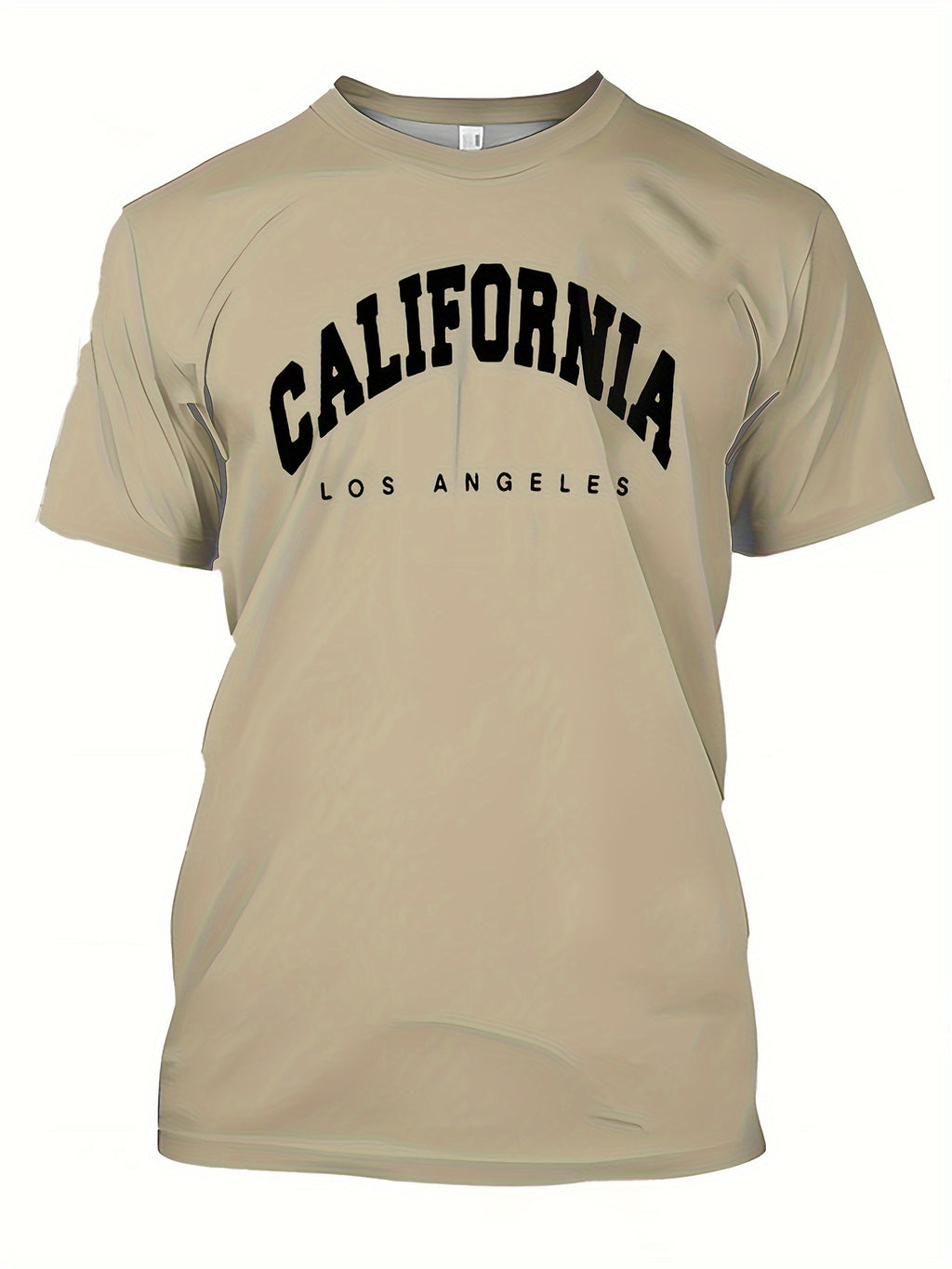 Comfortable 100% Polyester California Los Angeles Graphic 3D Print Men's T-Shirt