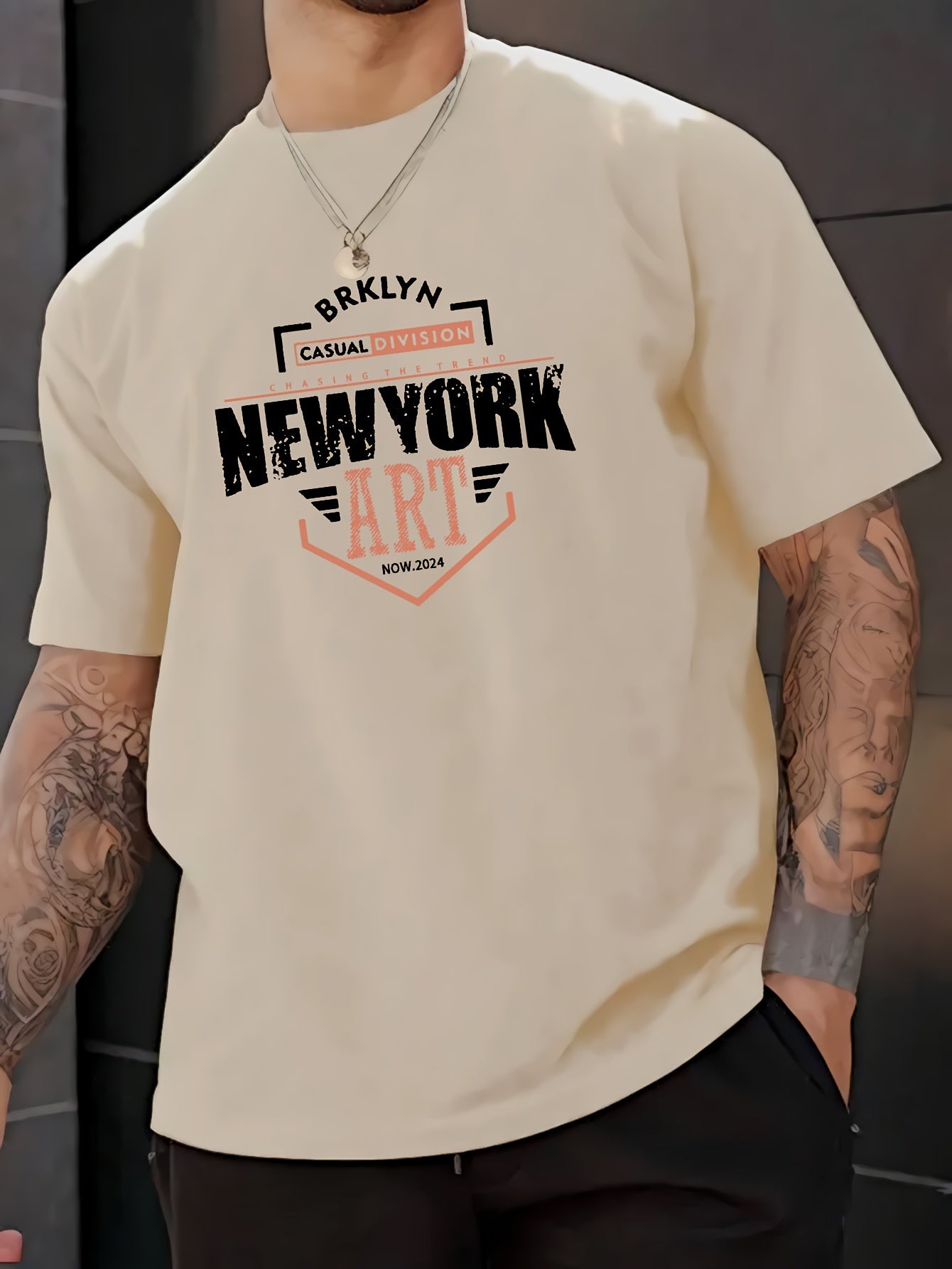New York Print Men's Casual T-Shirt