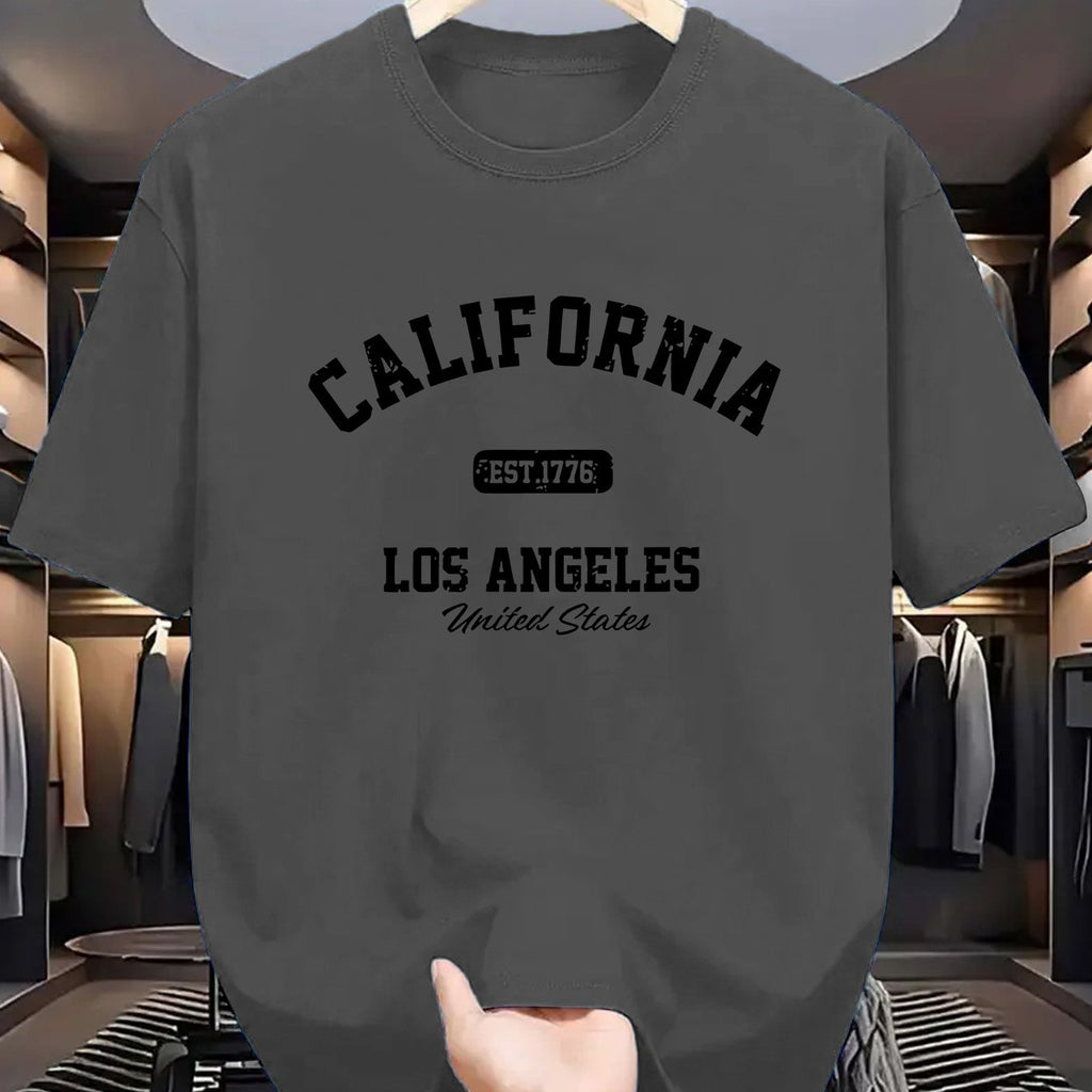 Men's Stretchy Round Neck Casual T-Shirt