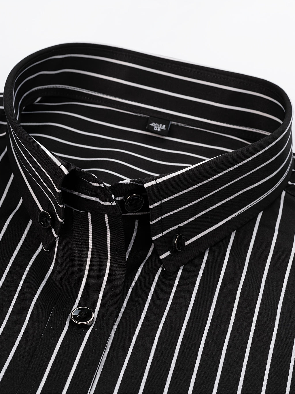 A Classic Regular-Fit Men'S Dress Shirt with Wide Vertical Stripes.