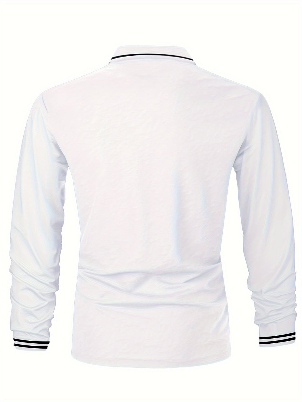 Men's Casual Long Sleeve Polo Shirt