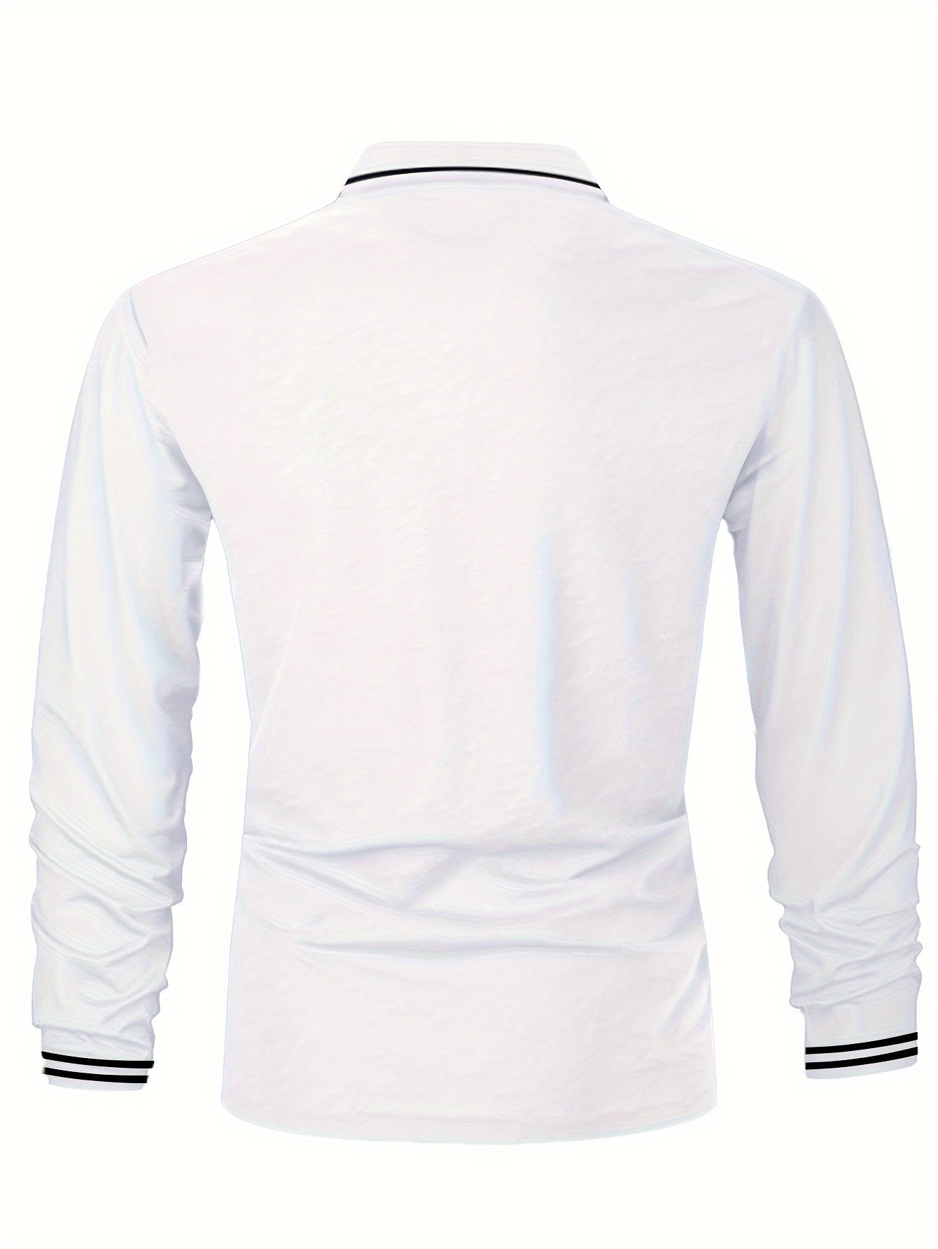 Men's Casual Long Sleeve Polo Shirt