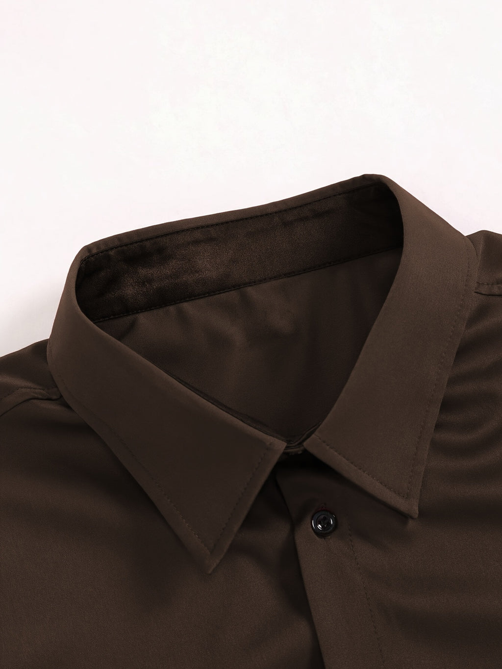 Elegant Solid Color Men's Dress Shirt