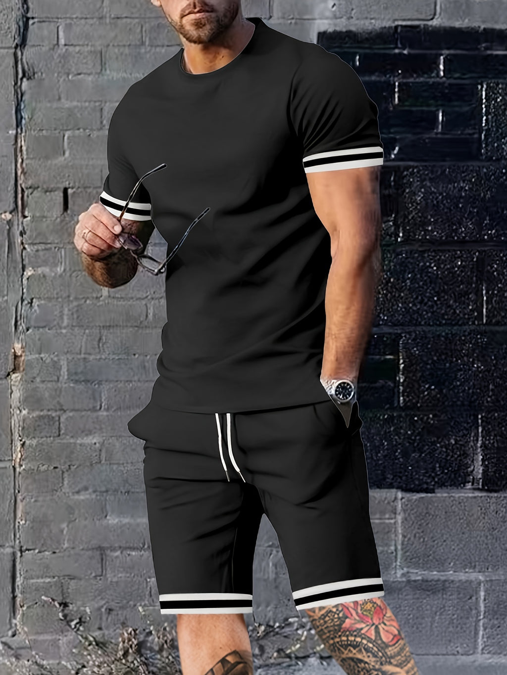 Casual Round Neck Short Sleeve Men's T-shirt