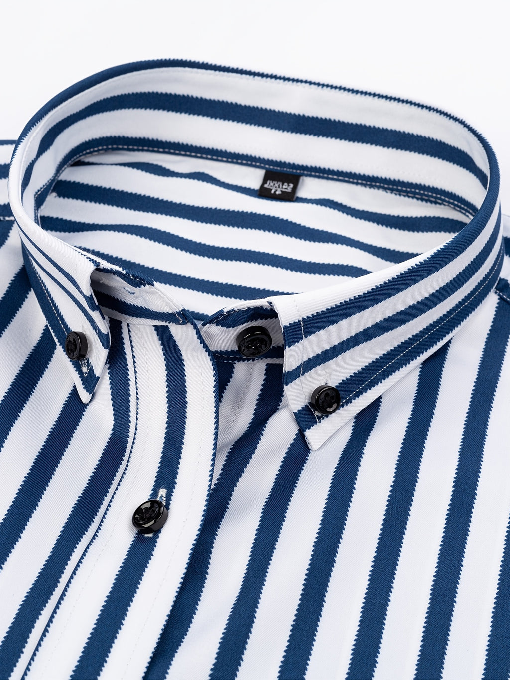 A Classic Regular-Fit Men'S Dress Shirt with Wide Vertical Stripes.
