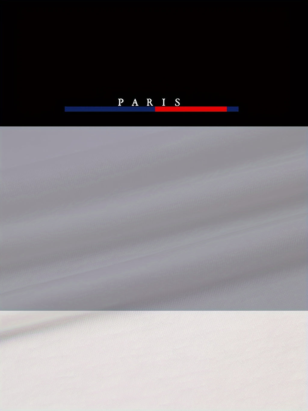 Paris Letter Print Oversized Men's Casual T-Shirt