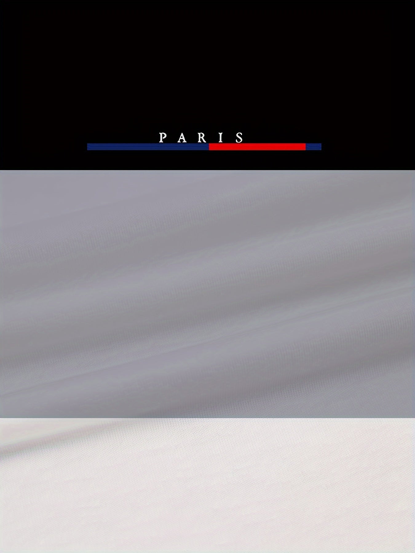 Paris Letter Print Oversized Men's Casual T-Shirt