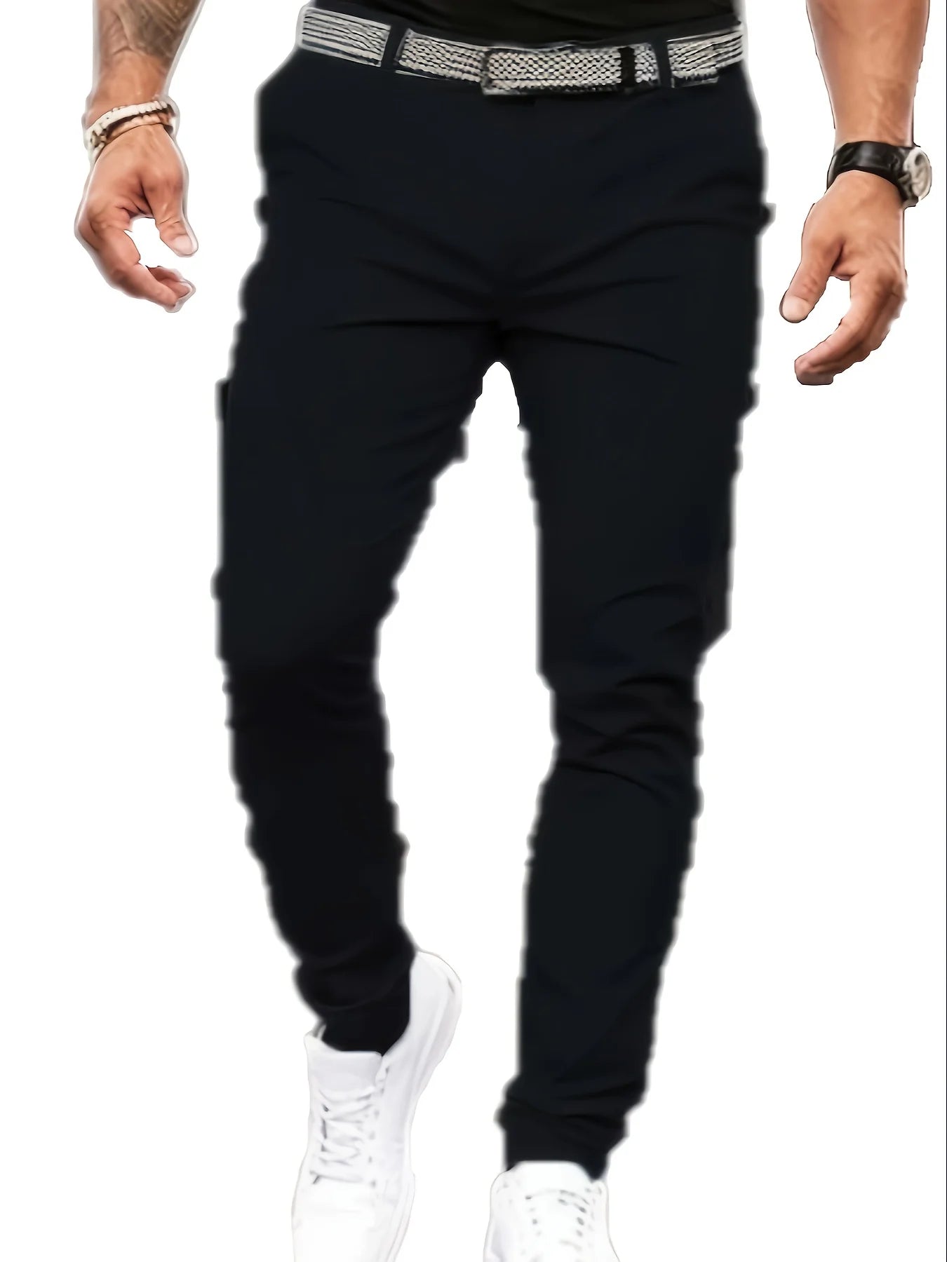 Black Men's Casual Slim Fit Jeans.