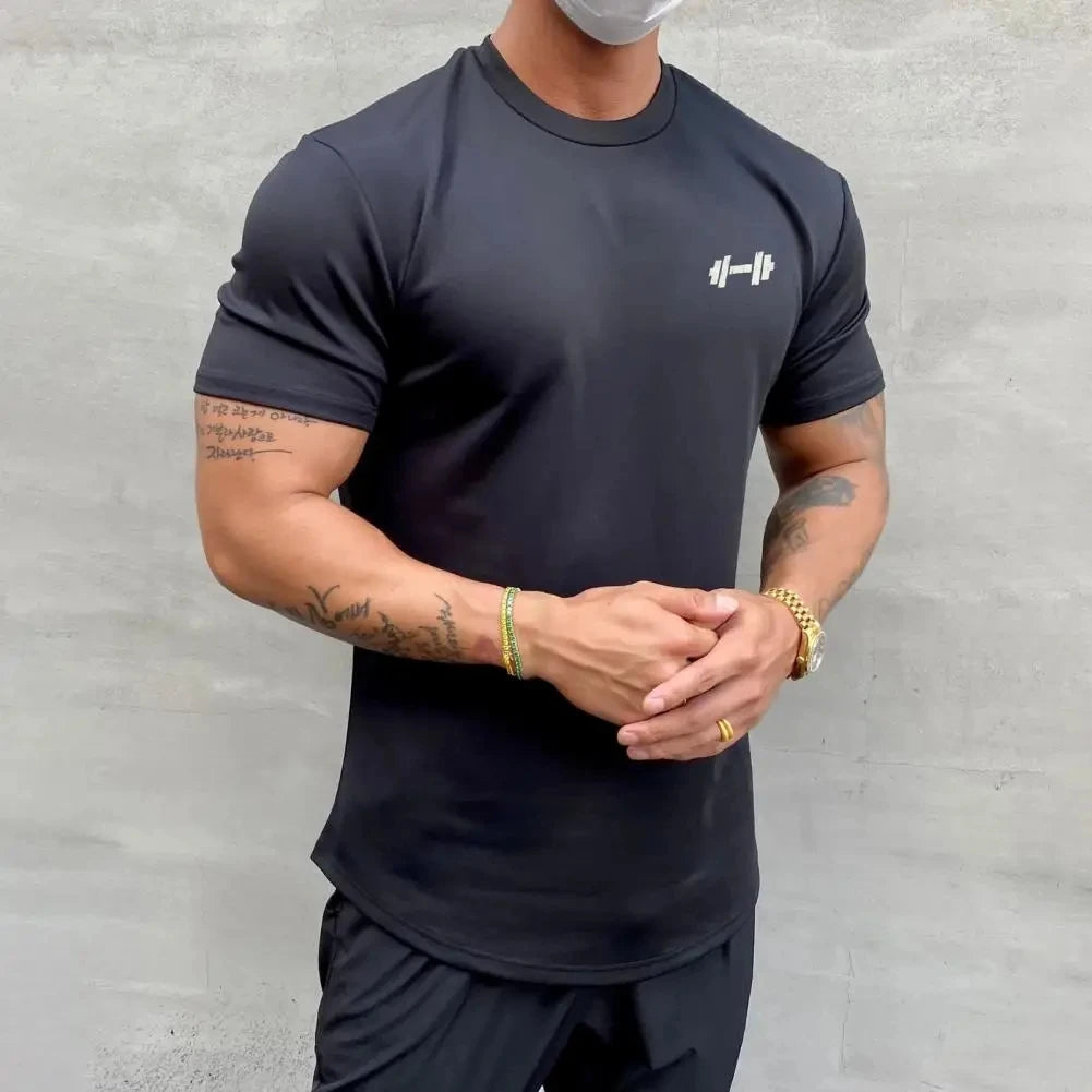 Male Sports Gym Muscle Fitness T-Shirt