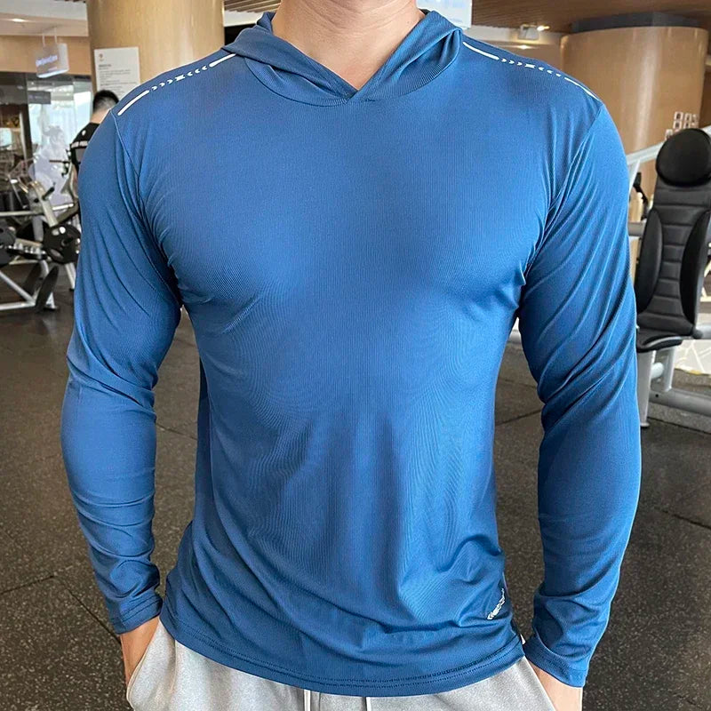 Gym Men's T-Shirt Casual Long Sleeve