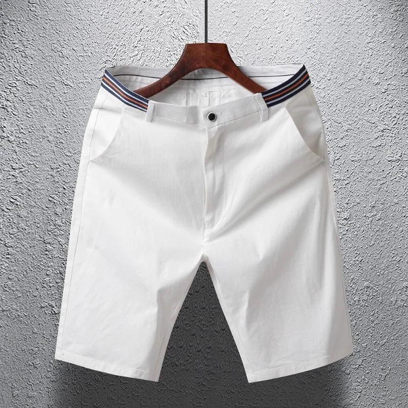Men's Summer Casual Business Casual Elastic Five Quarter Pants