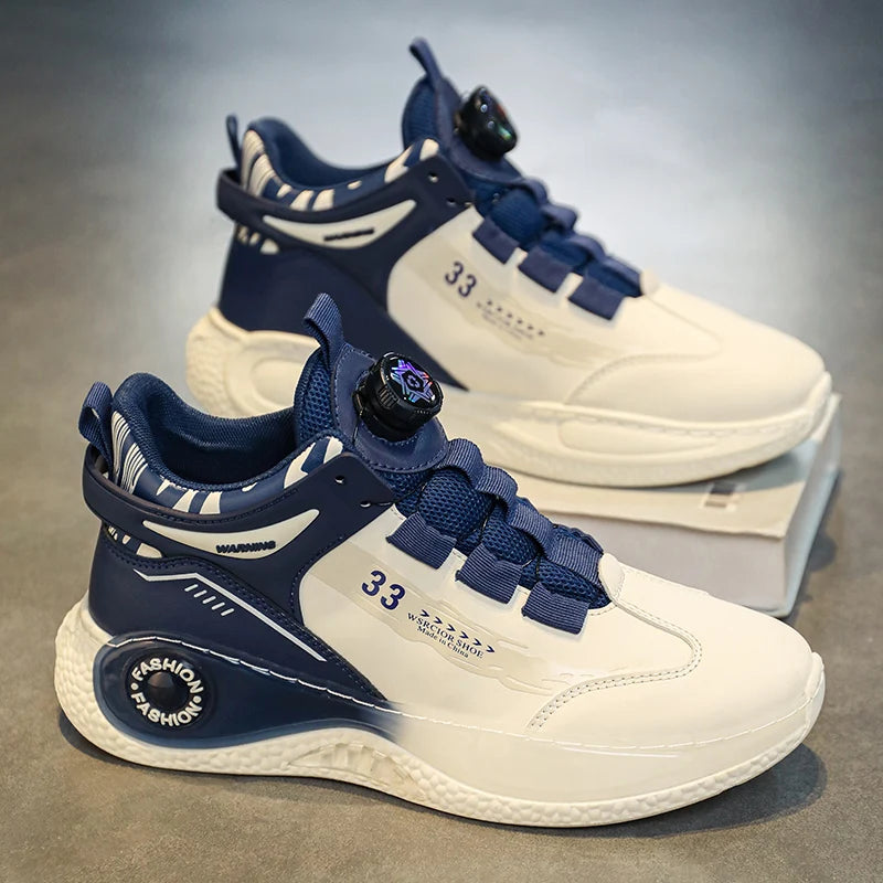 Men's Sneakers with Rotating Buckle Comfy Non Slip