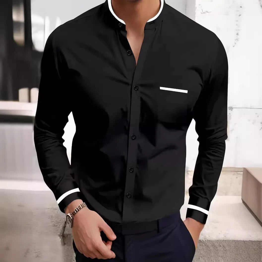 Men's Casual Long Sleeve Dress Up Shirt