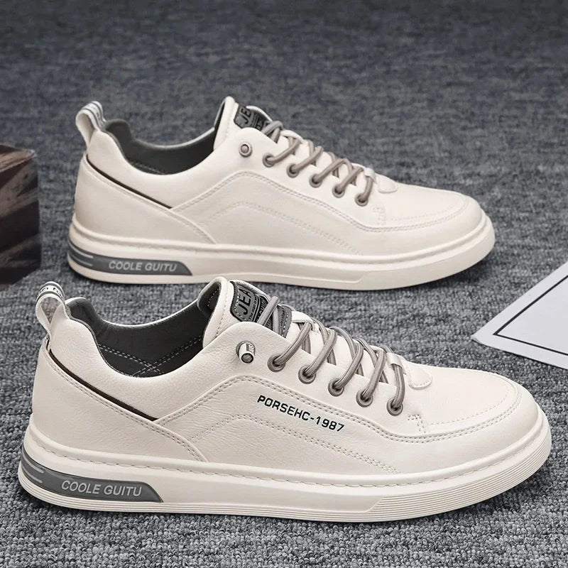 Men's Leather Fall Fashion Sneakers