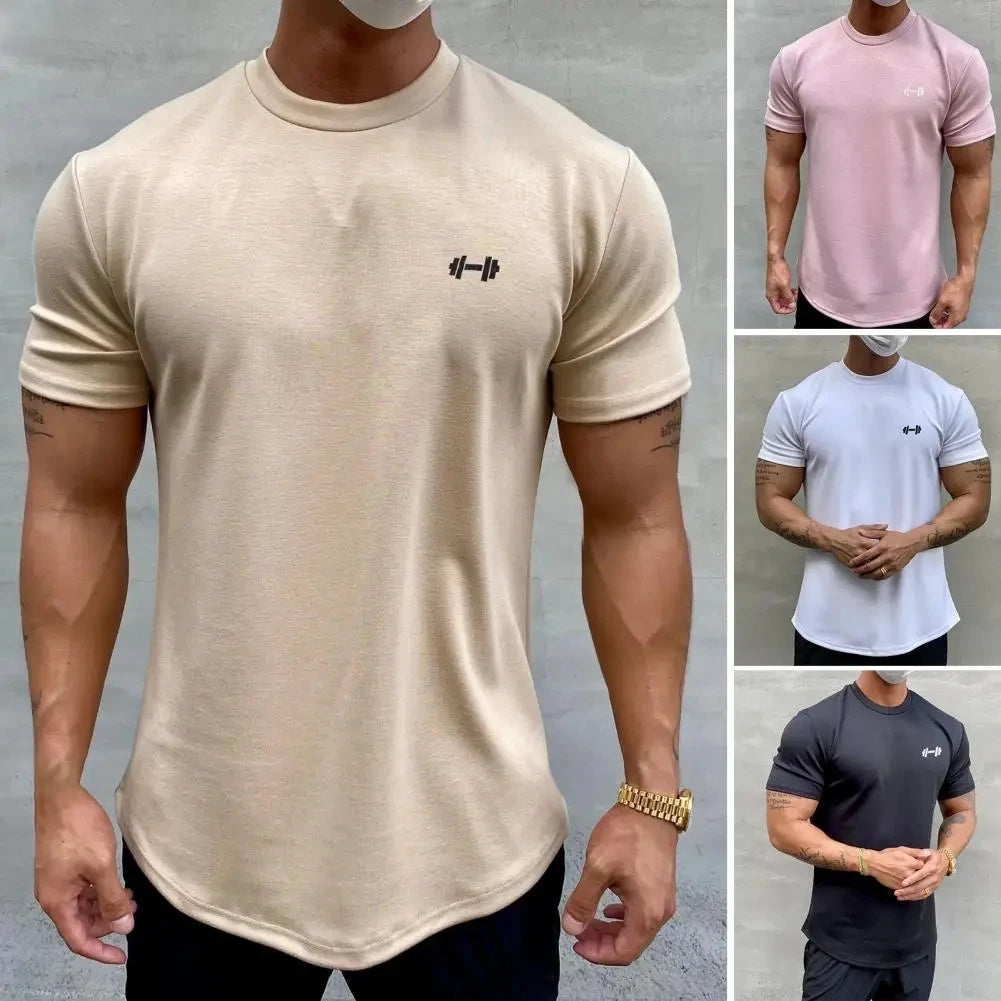 Male Sports Gym Muscle Fitness T-Shirt