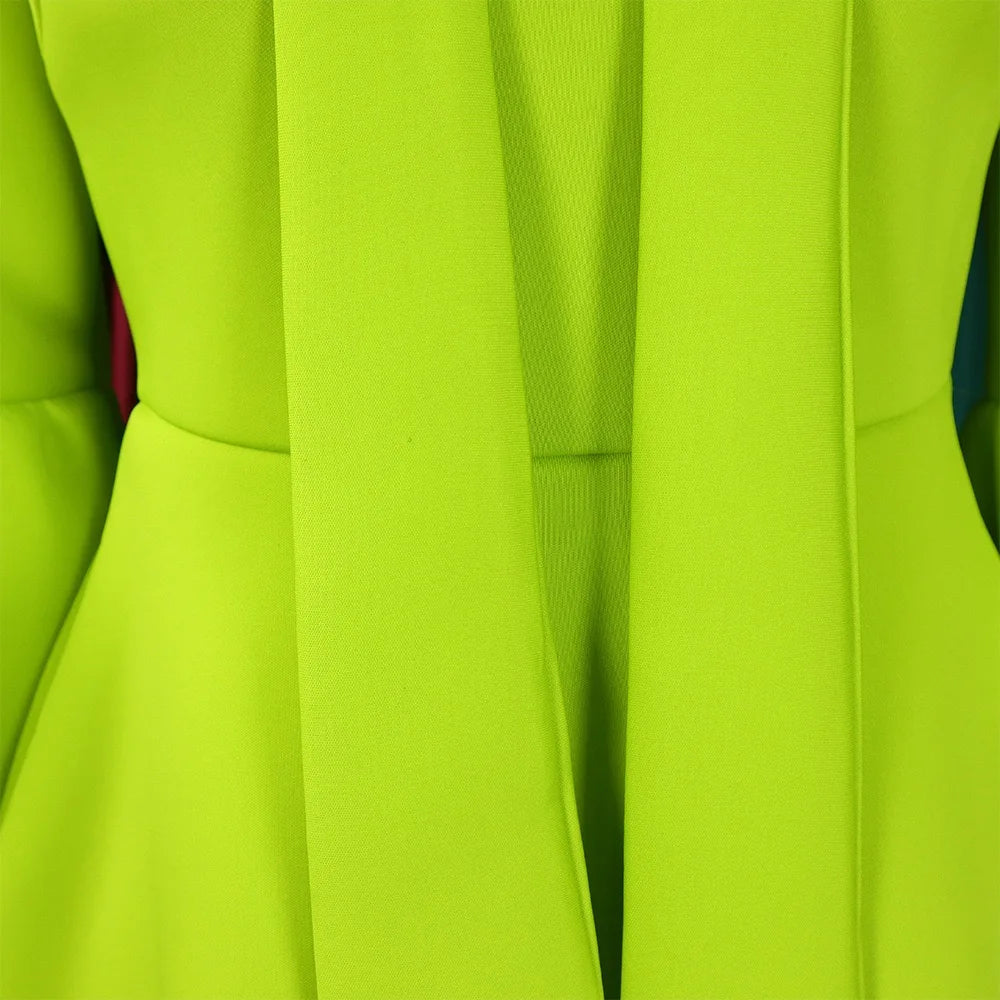 Elegant Dresses for Women Bow Collar Full Sleeve High Waisted