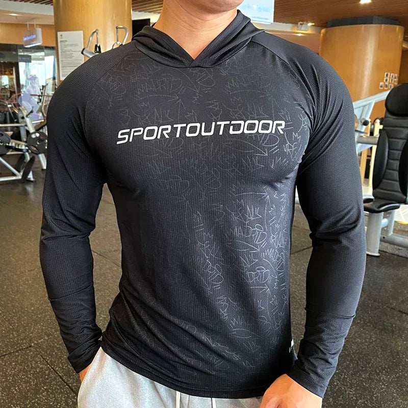 Gym Men's T-Shirt Casual Long Sleeve