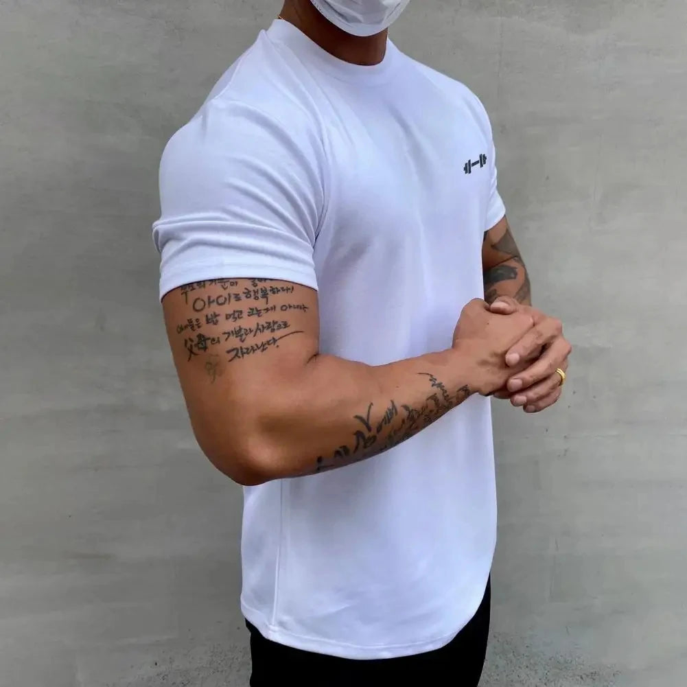 Male Sports Gym Muscle Fitness T-Shirt