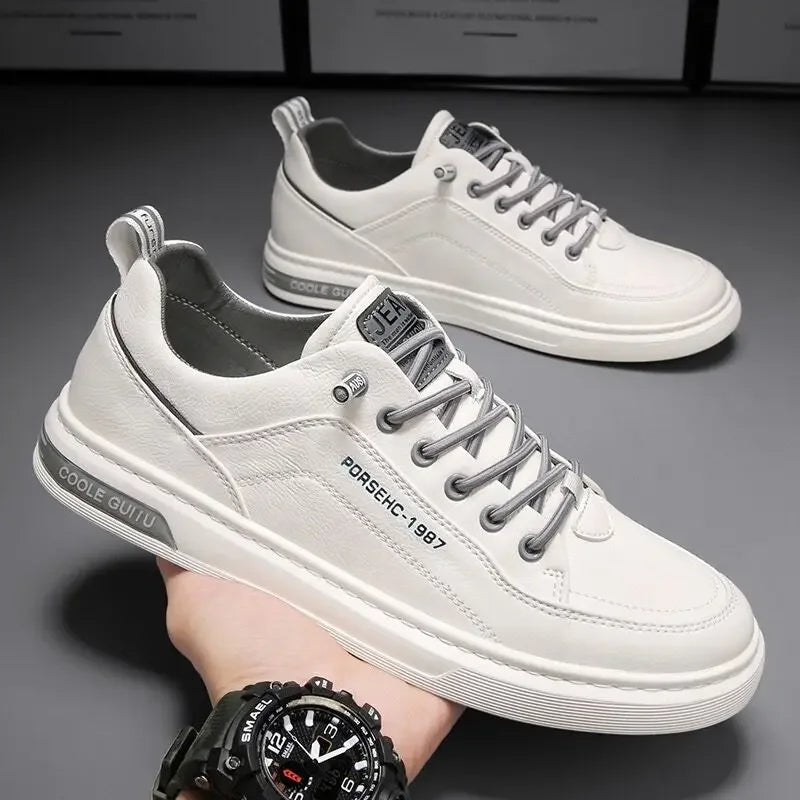 Men's Leather Fall Fashion Sneakers