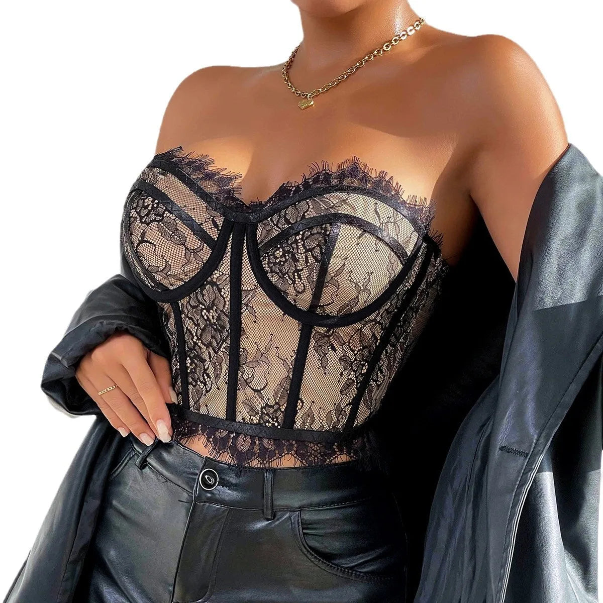 Women's Y2K Street Sexy Slim Waistline Lace Tank Top