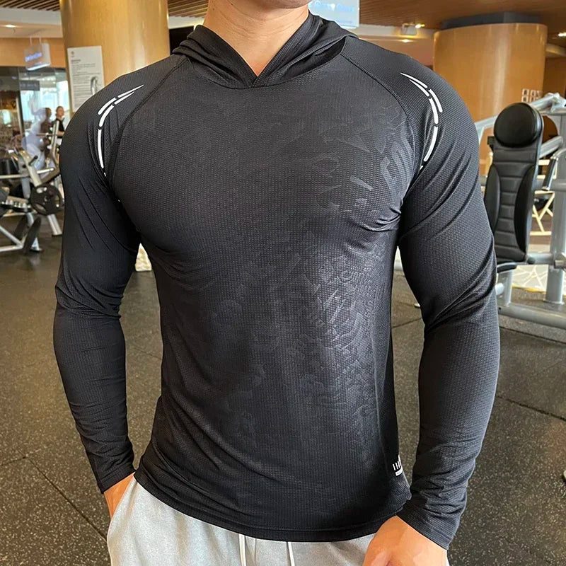 Gym Men's T-Shirt Casual Long Sleeve