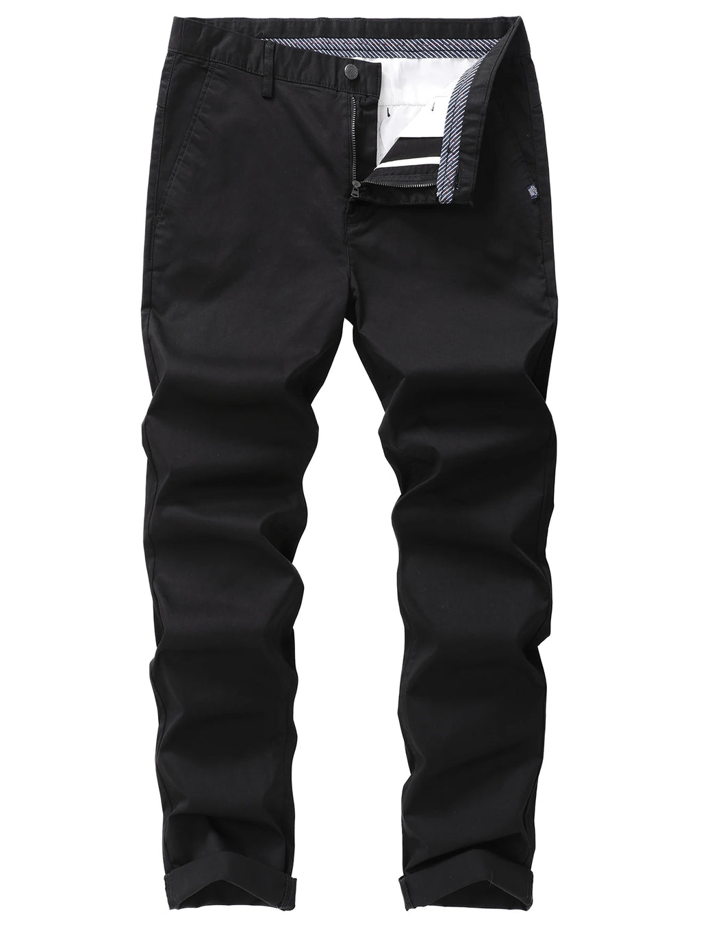 Men's Classic Straight White Cotton Chino Pants