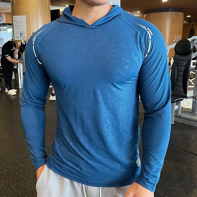 Gym Men's T-Shirt Casual Long Sleeve