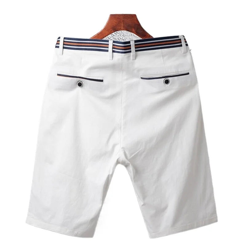 Men's Summer Casual Business Casual Elastic Five Quarter Pants