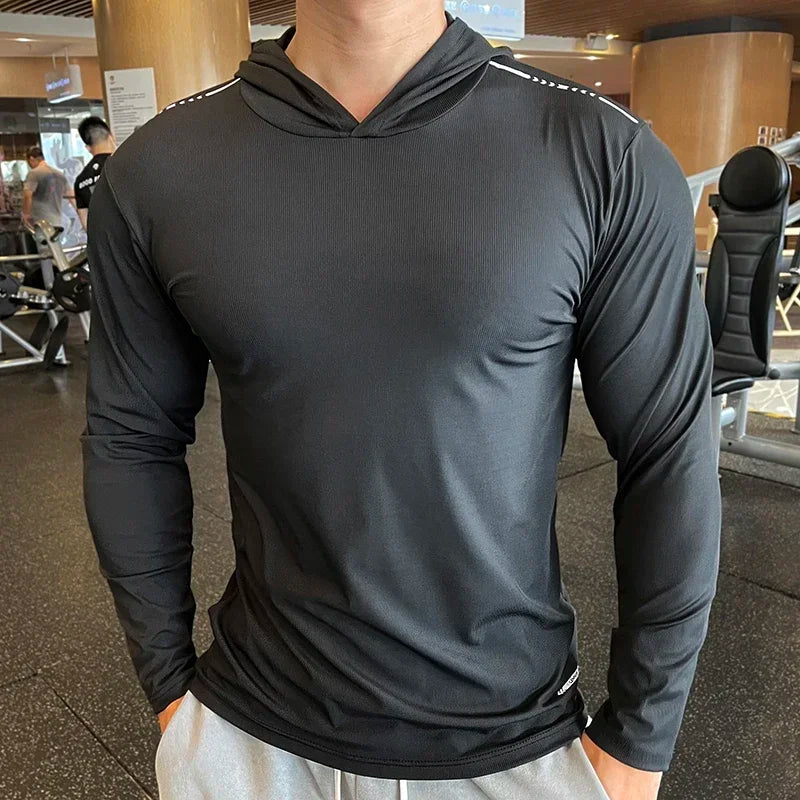 Gym Men's T-Shirt Casual Long Sleeve