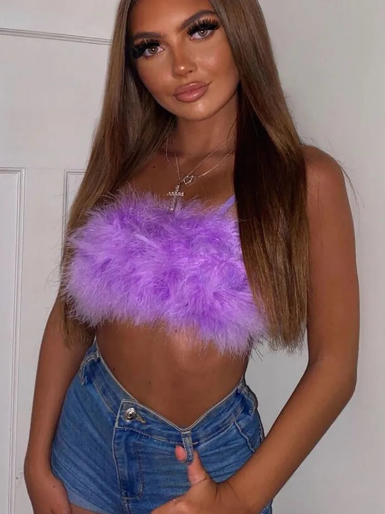 Women's Edgy Y2k Cute Pink Top Tube