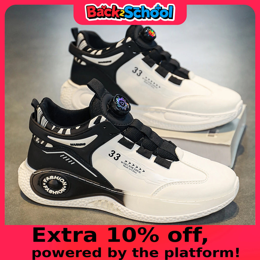 Men's Sneakers with Rotating Buckle Comfy Non Slip