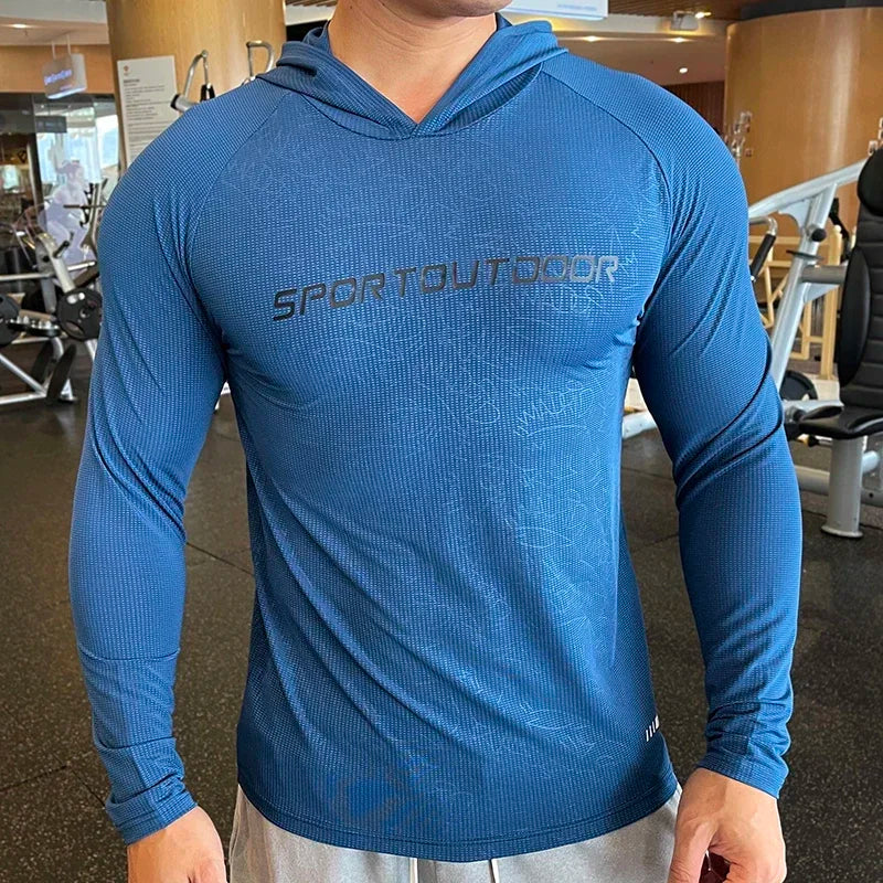 Gym Men's T-Shirt Casual Long Sleeve