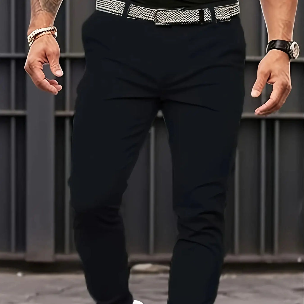 Black Men's Casual Slim Fit Jeans.