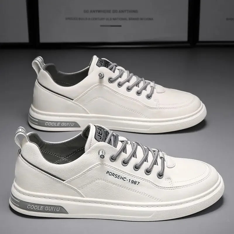 Men's Leather Fall Fashion Sneakers
