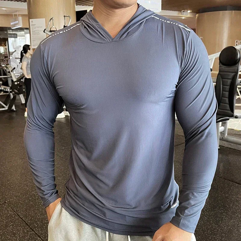 Gym Men's T-Shirt Casual Long Sleeve
