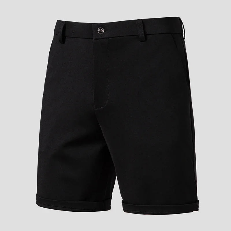 Men Quick Cooling Business Zipper Fly Formal Shorts
