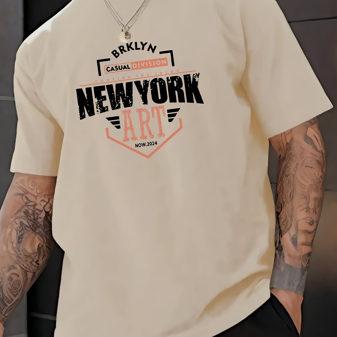 New York Print Men's Casual T-Shirt