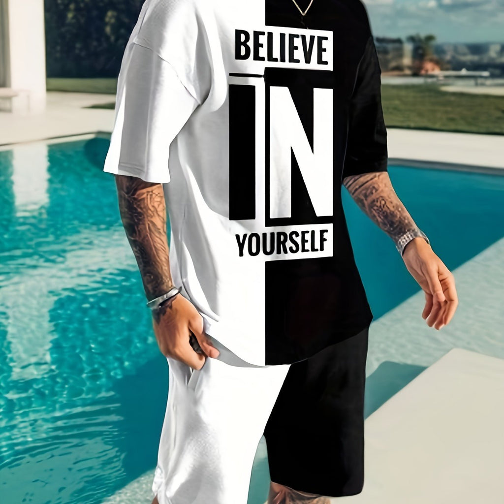 Men's Casual T-Shirt and Shorts Set