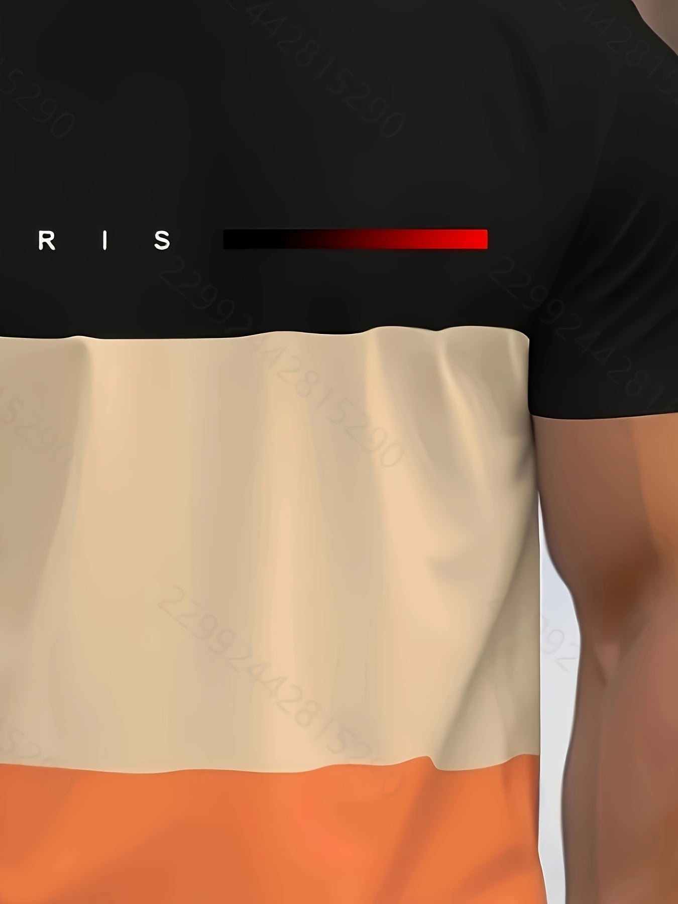 Men's Casual T-Shirt - Short Sleeve, Geometric Stripe Design